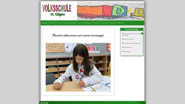 Website Screenshot: Volksschule St. Gilgen - Startseite - Date: 2023-06-14 10:46:06