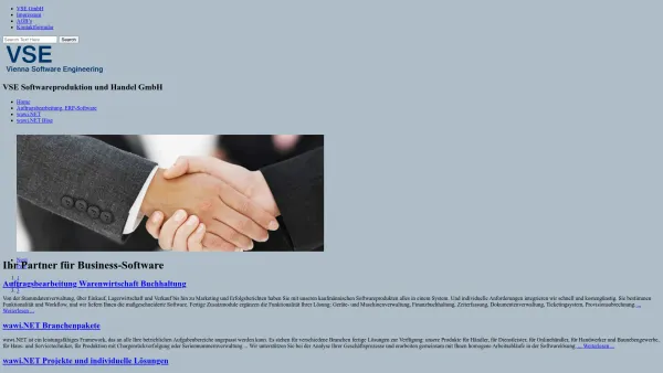 Website Screenshot: VSE Softwareproduktion und Handel GmbH - ERP-Software für Handel, Dienstleister und Handwerker - Date: 2023-06-26 10:24:25