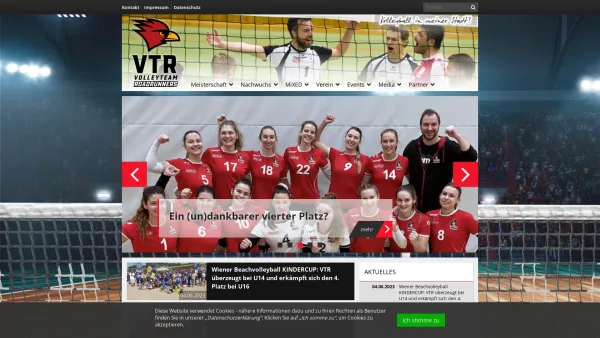 Website Screenshot: VTR the complete solution - Startseite - VOLLEYTEAM ROADRUNNERS | Volleyball in meiner Stadt! - Date: 2023-06-26 10:24:25