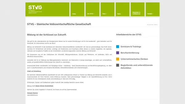 Website Screenshot: Volkswirtschaftliche Gesellschaft VWG Portal - STVG - Steirische Volkswirtschaftliche Gesellschaft - Date: 2023-06-26 10:24:25
