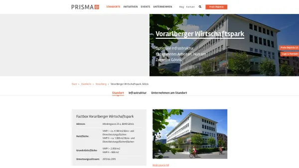 Website Screenshot: CBS Kurt VWP Vorarlberger Wirtschaftspark - PRISMA - Vorarlberger Wirtschaftspark | Götzis - Date: 2023-06-26 10:24:25
