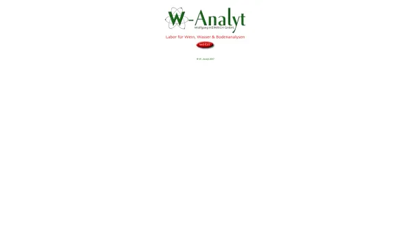 Website Screenshot: W-Analyt Wolfgang Heinrich index - Willkommen bei W-Analyt - Date: 2023-06-26 10:24:25