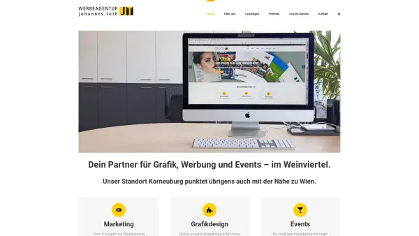 Website Screenshot: Werbeagentur JT Johannes Toth - Grafik Design, Werbung, Webdesign mit Full Service - Date: 2023-06-26 10:24:26