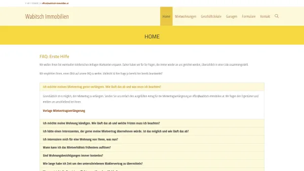 Website Screenshot: Wabitsch Immobilien Übersicht - Home - Wabitsch Immobilien - Date: 2023-06-26 10:24:26