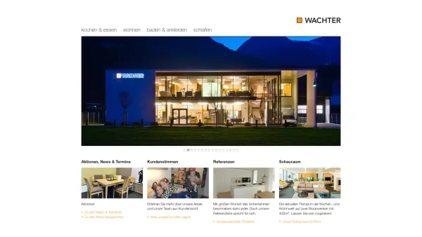 Website Screenshot: WACHTER Einrichtungs GmbH Küchen und Wohnstudio - Wachter Einrichtung in Bürs/Bludenz/Vorarlberg - Date: 2023-06-15 16:02:34