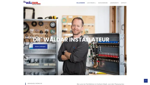 Website Screenshot: Dr' Wäldar Installateur - Willkommen - Wälderinstallateur Bezau | Meisterhandwerksbetrieb aus dem Bregenzerwald - Date: 2023-06-26 10:24:28