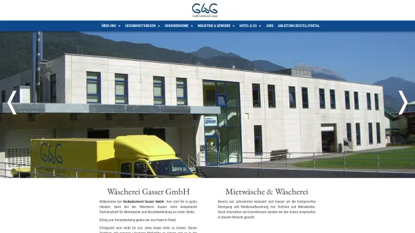 Website Screenshot: Großwäscherei-chemische Reinigung Gasser Gesellschaft Waescherei Gasser - Start - Großwäscherei Gasser GmbH - Date: 2023-06-15 16:02:34