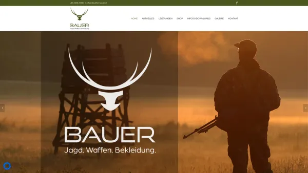 Website Screenshot: Bauer Jagd Bekleidung - Waffengeschäft Wiener Neustadt | Jagd & Waffen | Bauer - Date: 2023-06-26 10:26:51