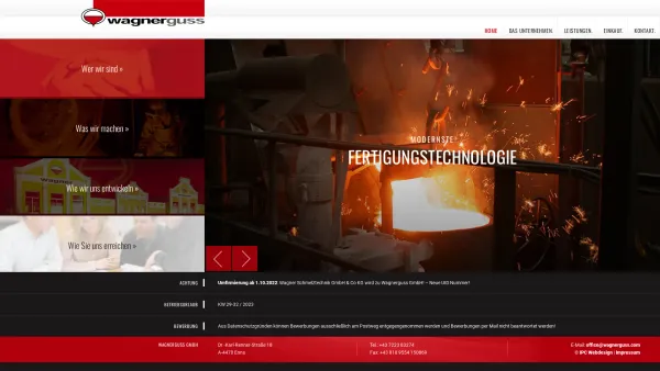 Website Screenshot: WAGNER SCHMELZTECHNIK GmbH & Co KG - Wagnerguss GmbH - Date: 2023-06-26 10:24:28