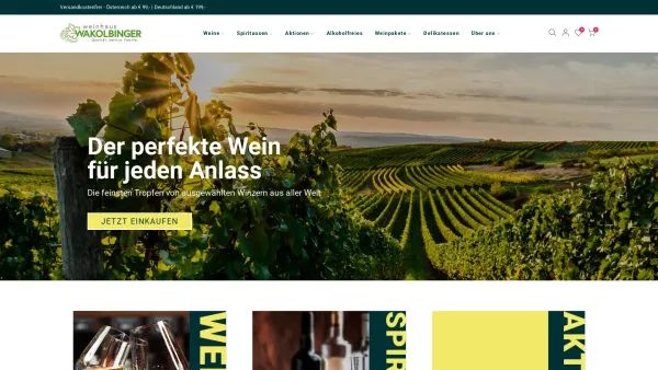 Website Screenshot: Vinothek am Holzpoldlgut - Weinhaus Wakolbinger: Der richtige Wein für jeden Anlass - Date: 2023-06-15 16:02:34