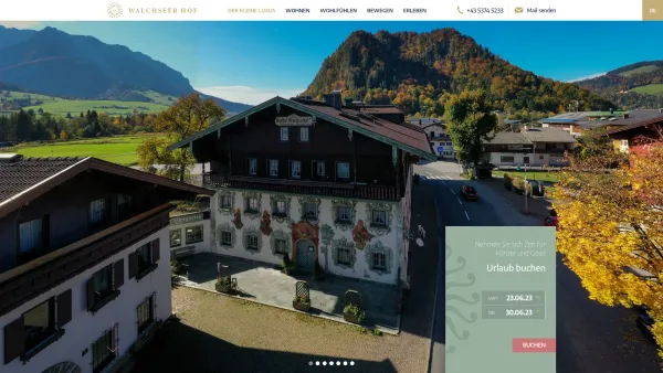 Website Screenshot: Walchseer Hof - Ihr 4 Sterne Hotel in Walchsee Tirol - Urlaub im Walchseer Hof - Date: 2023-06-26 10:24:29