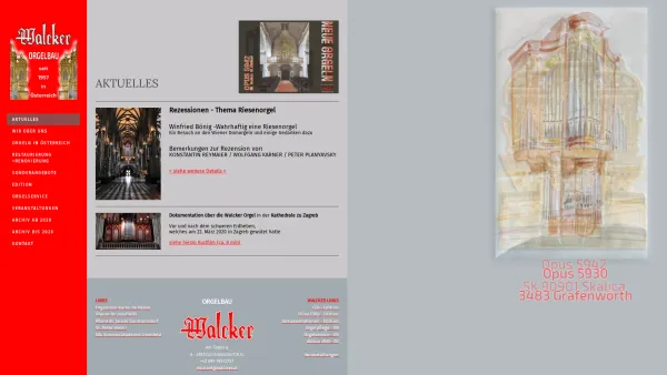 Website Screenshot: Orgelbau Walcker - Aktuelles - Orgelbau Walcker - Date: 2023-06-14 10:46:08
