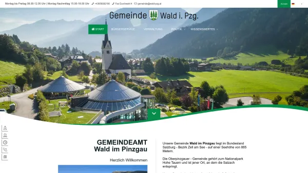 Website Screenshot: Gemeindeamt Wald im Wald Pinzgau RiS-Kommunal - Gemeinde Wald im Pinzgau - Gemeindeamt Wald im Pinzgau - Date: 2023-06-26 10:24:29