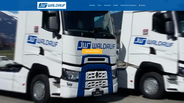 Website Screenshot: Josef Waldauf Transporte GmbH - Josef Waldauf Transporte GmbH – Frächter und Spedition - Date: 2023-06-26 10:24:29