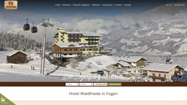 Website Screenshot: Ernst Erlebach GmbH Co Hotel Waldfriede Flash Intro - Hotel Waldfriede Fügenberg im Zillertal - Date: 2023-06-15 16:02:34