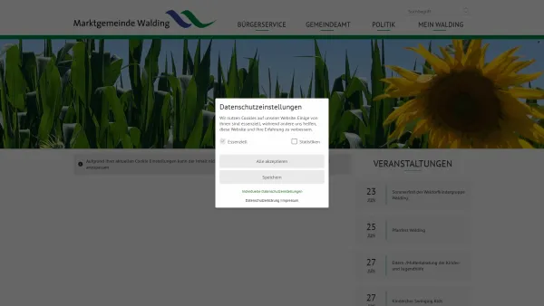 Website Screenshot: Gemeindeamt Walding RiS-Kommunal - Marktgemeinde Walding - Startseite - Date: 2023-06-26 10:24:31