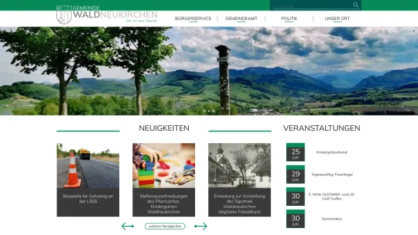 Website Screenshot: Gemeindeamt Waldneukirchen RiS-Kommunal - Waldneukirchen (Oberösterreich) - Startseite - Date: 2023-06-26 10:24:31