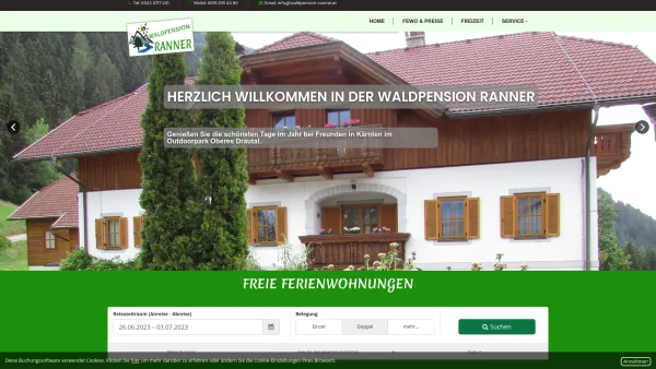 Website Screenshot: Waldpension Gasthof Ranner - Walpension Ranner | Home - Date: 2023-06-26 10:24:31