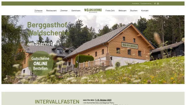 Website Screenshot: Berggasthof Waldschenke am Sternstein - Berggasthof Waldschenke am Sternstein - Bad Leonfelden – Zuhause - Date: 2023-06-26 10:24:31