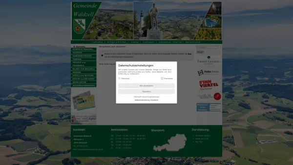 Website Screenshot: Gemeindeamt Waldzell Ris-Kommunal - Waldzell - GEM2GO WEB - Startseite - Date: 2023-06-26 10:24:31