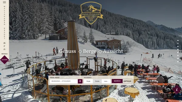 Website Screenshot: Gasthof Unbenanntes Dokument - Auszeit in Damüls | Hotel Gasthof Walisgaden - Date: 2023-06-26 10:24:31