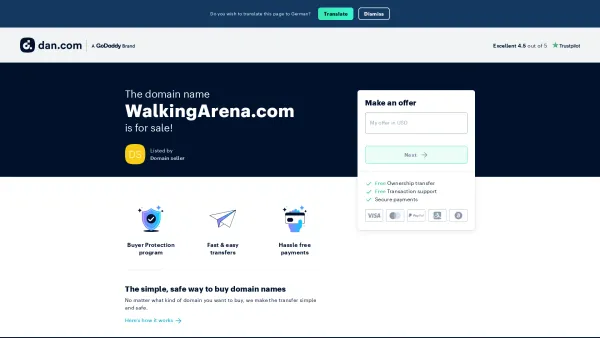 Website Screenshot: Walking Arena am Braunberg - The domain name WalkingArena.com is for sale - Date: 2023-06-26 10:24:31