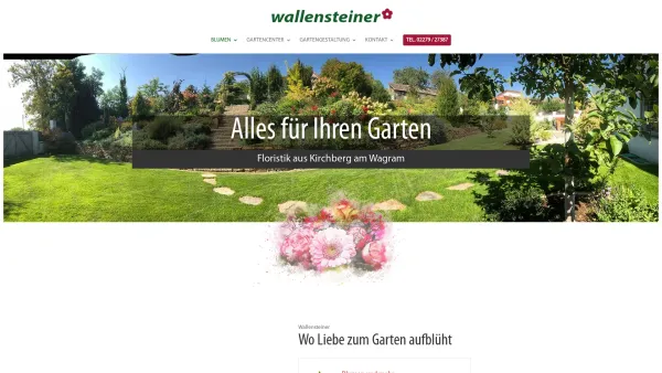 Website Screenshot: Alles für den Garten Gartencenter Wallensteiner Hildegard - Blumen - Wallensteiner - Date: 2023-06-14 10:38:18