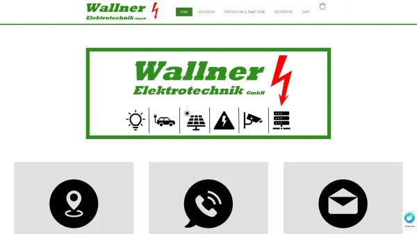 Website Screenshot: Wallner Elektrotechnik GmbH - HOME | Wallner Elektrotechnik GmbH - Date: 2023-06-26 10:24:31