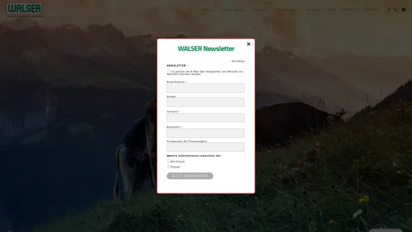 Website Screenshot: Walser OHG - WALSER Metzgerhandwerk aus Vorarlberg - Date: 2023-06-26 10:24:31