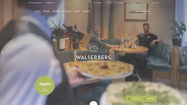 Website Screenshot: Walserberg Hotel Warth am Arlberg - Hotel in Warth am Arlberg • 4-Sterne-Hotel Walserberg - Date: 2023-06-26 10:24:30
