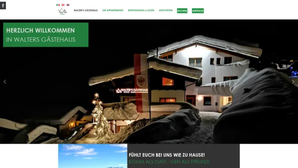 Website Screenshot: Restaurant Walter Stube - Gästehaus | walters gaestehaus - Date: 2023-06-15 16:02:34