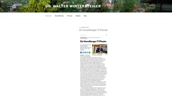 Website Screenshot: Dr. Walter Wintersteiger MANAGEMENT & INFORMATIK - Dr. Walter Wintersteiger - Date: 2023-06-26 10:24:31