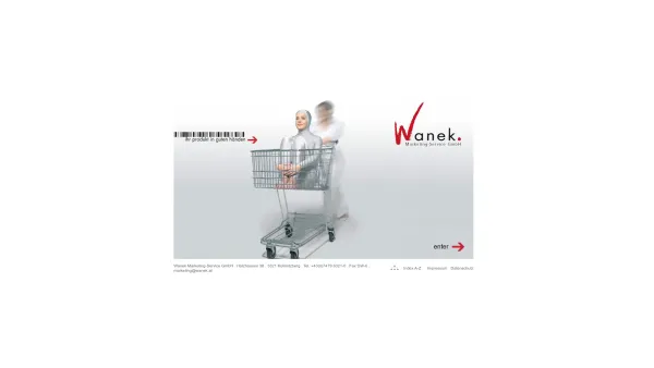 Website Screenshot: Wanek Marketing Service zur Promotion und Verkaufsförderung - Promotion, Merchandising und Verkaufsförderung von der Wanek Marketing-Service GmbH - Date: 2023-06-15 16:02:34