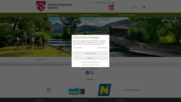 Website Screenshot: Gemeindeamt Marktgemeinde Warth N - Warth - GEM2GO WEB - Home - Date: 2023-06-26 10:24:34