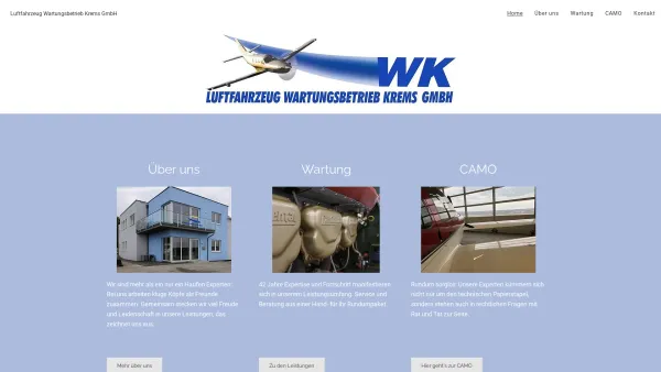 Website Screenshot: Luftfahrzeug-Wartungsbetrieb Krems Luftfahrzeug Wartungsbetrieb Krems - Date: 2023-06-26 10:24:34