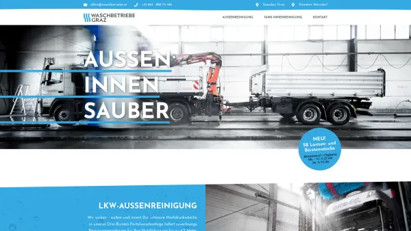 Website Screenshot: Grazer Waschbetriebe - Startseite - Holding Graz Waschbetriebe - Date: 2023-06-26 10:24:34