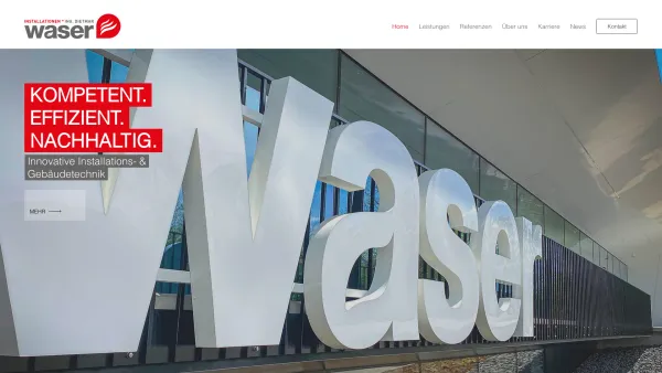 Website Screenshot: WASER GmbH - Installation | Ing. Dietmar Waser GmbH | Inzersdorf im Kremstal - Date: 2023-06-26 10:24:34