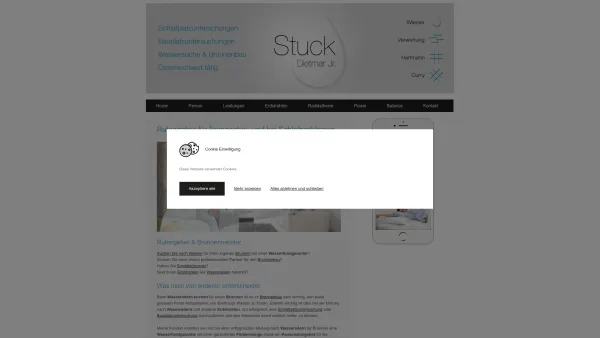 Website Screenshot: Rutengeher & Brunnenmeister D.Stuck - Rutengeher bei Schlafstörungen & Brunnenbau – STUCK D. - Date: 2023-06-26 10:24:33
