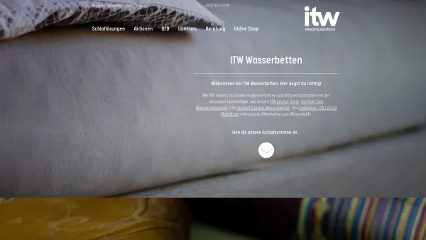 Website Screenshot: ITW Wasserbetten - ITW Wasserbetten und Wassermatratzen - www.wasserbetten.at - Date: 2023-06-26 10:24:33