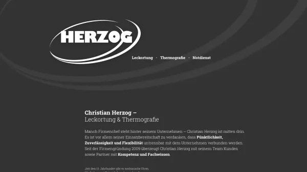 Website Screenshot: Herzog Wasserschadensanierung & Leckortung - Christian Herzog, Partner für Leckortung und Thermografie - Date: 2023-06-15 16:02:34