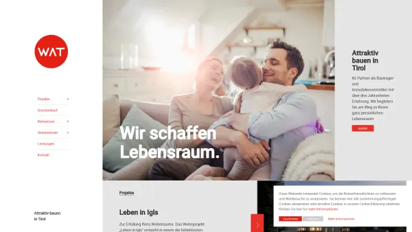 Website Screenshot:  W A T    WOHNEN  - WAT – Wir schaffen Lebensraum | WAT Bauträger GmbH - Date: 2023-06-26 10:24:34