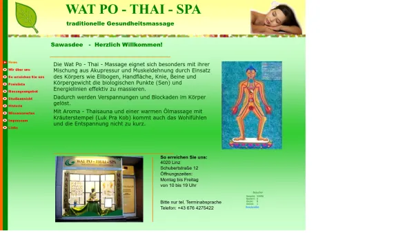 Website Screenshot: Wat Po-Thai-Spa Massagesalon - watpo-thai-spa - Date: 2023-06-14 10:46:09