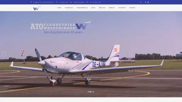 Website Screenshot: Flugbetrieb Watschinger - Flugschule Watschinger - Date: 2023-06-26 10:24:37
