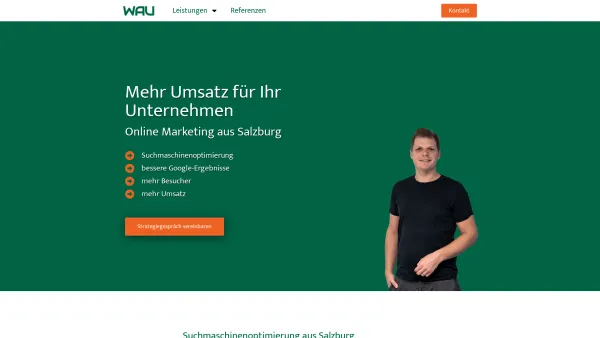 Website Screenshot: Patrick Schmid Werbeagentur - Waumedia | SEO und Onlinemarketing aus Salzburg - Date: 2023-06-26 10:26:51