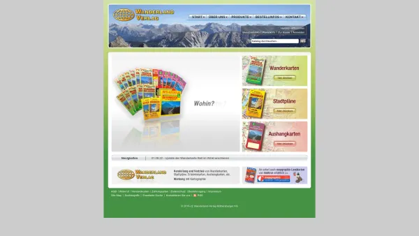 Website Screenshot: Wanderland-Verlag Kölbersberger KG - Wanderland-Verlag :: Herstellung und Vertrieb von Landkarten aller Art - Date: 2023-06-14 10:46:09