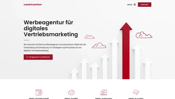 Website Screenshot: wazek & partner w & w communications gmbh - Digitales Vertriebsmarketing | Werbeagentur Linz | - Date: 2023-06-14 10:46:09