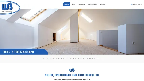 Website Screenshot: Alfred Bachl Stuck u. Innenausbau bei WB Stuck u. Innenausbau GmbH - WB Stuck und Innenausbau aus Kirchdorf / Krems, OÖ - Date: 2023-06-26 10:24:37