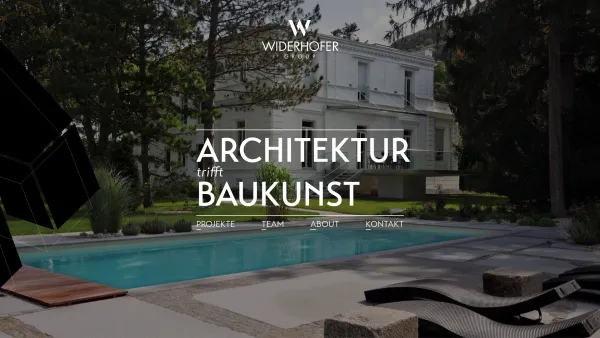 Website Screenshot: Wohn Bau Widerhofer WBW - Widerhofer Group - Baumeister & Architekturbüro - Date: 2023-06-15 16:02:34