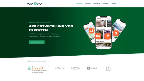 Website Screenshot: Softwareentwicklung Linz we-dev - App Entwicklung - Innovative Apps vom Experten | we-dev - Date: 2023-06-26 10:26:51