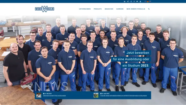 Website Screenshot: Weber Hydraulik GmbH - WEBER-HYDRAULIK Unternehmensgruppe - Date: 2023-06-14 10:46:11